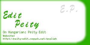 edit peity business card